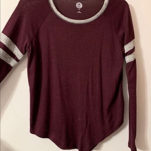 burgundy long sleeve